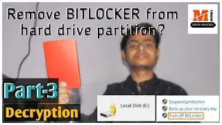 how to remove bitlocker encryption from hard drive partition.