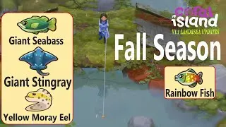 Giant Seabass, Yellow Moray Eel, Giant Stingray & Rainbow Fish Fall Season CORAL ISLAND