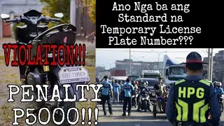 STANDARD TEMPORARY PLATE PARA SA MOTOR | 2022 | Iwas Huli Violation at Multa!