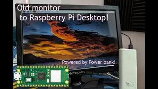 Old Monitor as Raspberry PI PC using Power bank (DIY Photoframe)