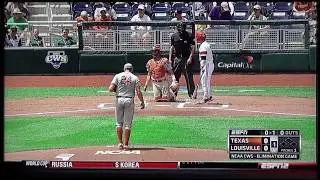 Longhorn Baseball vs Louisville in CWS June16 2014