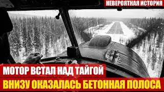 The pilot made an emergency landing in the Taiga - there was a concrete strip and people in unifo...