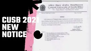 CUCET 2021|central university of South bihar new notice
