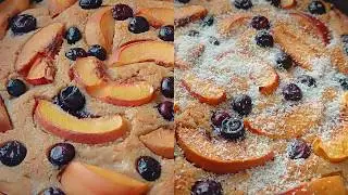 Scrumptious Peach and Blueberry Yogurt  Cake | Healthy Dessert Recipe