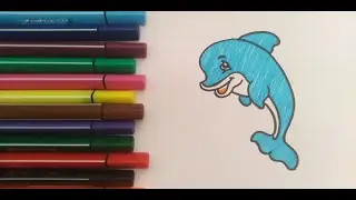 Delfin rasmini chizish 🐬 | Oson rasm chizish