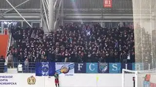 Сектор фанатов "Сибири" на матче против "Ротора".