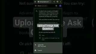 Upload Image Ask Question to Google Bard | Google Bard New Update 