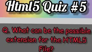 HTML5 Question || HTML5 Question for Any Exam || HTML5 Interview Question 