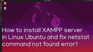 How to install XAMPP server in Linux Ubuntu 18.04, 19.04 and fix netstat error