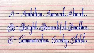 A to Z alphabet 3 words | A to Z alphabet with Three words | English handwriting for beginners |