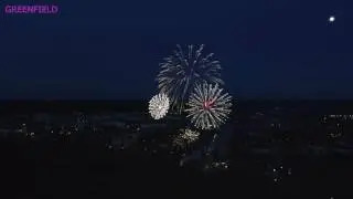 Салют вид сверху 9мая Кингисепп DJI PHONTOM