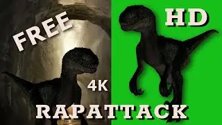 free 3D green screen Jurassic Park Raptor Anime/Motions 4K HD 2019