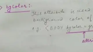 Attributes of body tag and font tag