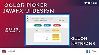 JavaFX Design || Color Picker program desktop windows - review App