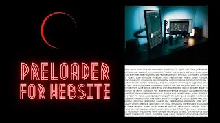 How To Make Website Preloader Design Using HTML CSS  Page PreLoading Animation