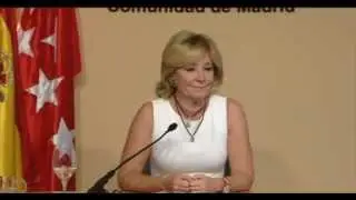 La presidenta de Madrid, Esperanza Aguirre dimite