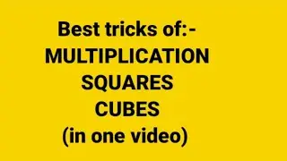 Best of multiplication cubes and squares|vedic maths|math tricks|multiply|cube|square