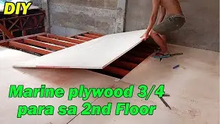 2nd floor gawa sa tubular at sahig na marine plywood | DIY | low budget two storey house.