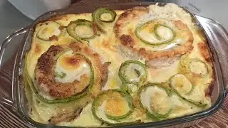 Нежная форель запечённая с кабачком в сырном омлете.