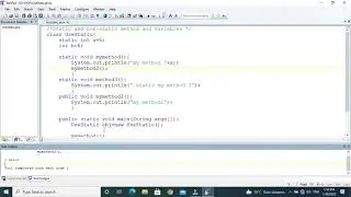 Object Oriented Programming in Java: Static and non static methods and variables