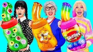 Reto De Cocina Wednesday vs Abuela | Momentos Divertidos de Fun Fun Challenge
