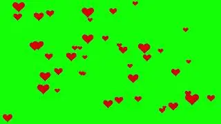 Hearts Fly   4K Green screen FREE high quality effects