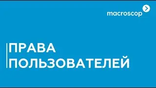 Настройка Macroscop.  Раздел права пользователей