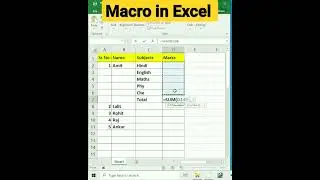 Macro in Excel Trick Formula Shortcut Keys 