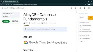 AlloyDB - Database Fundamentals | #qwiklabs | #GSP1083