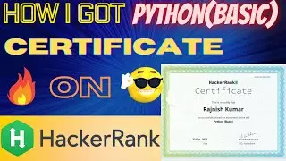 How To Get Python(Basic) Certificate on HackerRank/