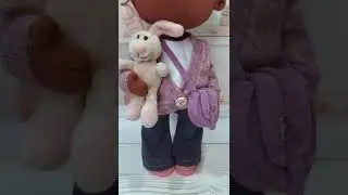 Текстильная кукла ручной работы #текстильнаякукла