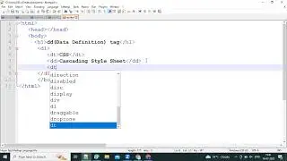 How to use DD tag for Data definition in HTML | DD tag