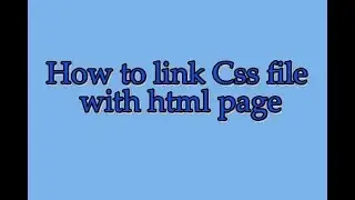 How to link css file with html page in urdu /hindi