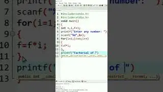 factorial program in c | ms coder