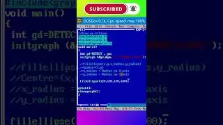 #9 ⭕Program to draw a CIRCLE shape using C graphics||Using Turbo C3|l 