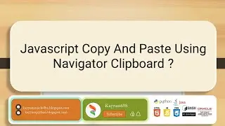 JavaScript Copy and Paste using navigator clipboard 