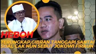 Terungkap,Gibran Tanggapi Santai Soal Cak Nun sebut Jokowi Firaun.