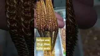 Kalung hollow semi 25 gram kadar muda #perhiasanupdate #kalungemas #kalunghollow