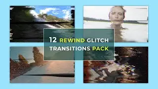 Rewind Glitch Transitions Pack After Effects Template