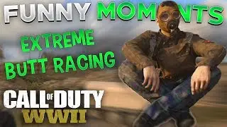 Call of Duty WW2 Funny Moments - EXTREME BUTT RACING (Goose Dog Cannon, & Thicc!)