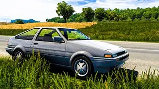 Toyota Sprinter Trueno AE86 mod | ETS 2 1.44 Gameplay