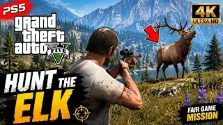 Trevor Hunts Elk in GTA 5 PS5 4K Graphics