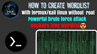How to create own wordlist using termux // wordlist kese bnaye | by Nitro Hacker