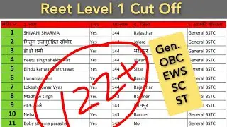 Reet Level 1 Cut Off | 122+ Reet Level 1 Cut Off 2021 | Reet Level 1 Final Cut Off Kya Rahegi