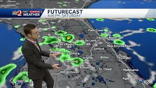 Lower coverage of rain today