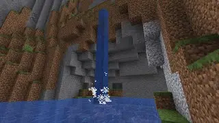 Waterfall particle effects in vanilla Minecraft