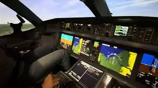 Flying the airBaltic Airbus A220 Flight Simulator