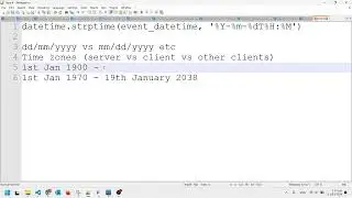 Flask DateTime - issues that we are preventing and ignoring