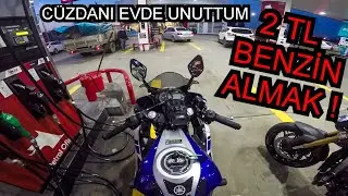 2TL BENZİN ALMAK ! CÜZDANI EVDE UNUTTUM MotoVlog #4
