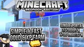 37,700XP/h Simple Gold Farm Minecraft Bedrock Tutorial 1.18